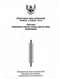 Peraturan Desa Nomor 3 Tahun 2019 tentang Pendirian BUMDes Ngeposari